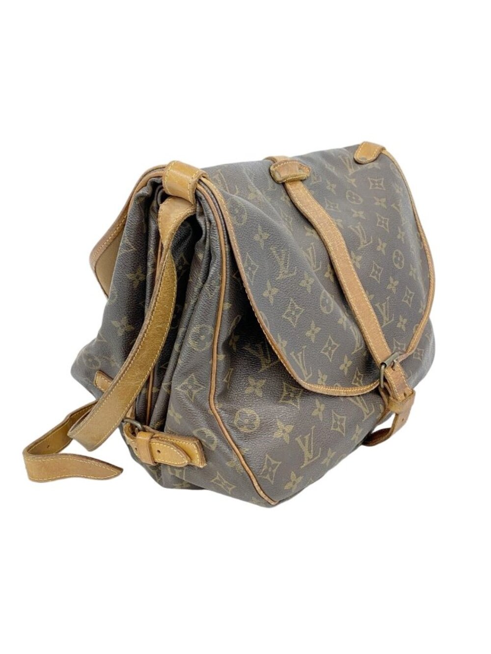 Louis Vuitton Shoulder Bag Monogram Saumur 35 Brown - Picture 2 of 10